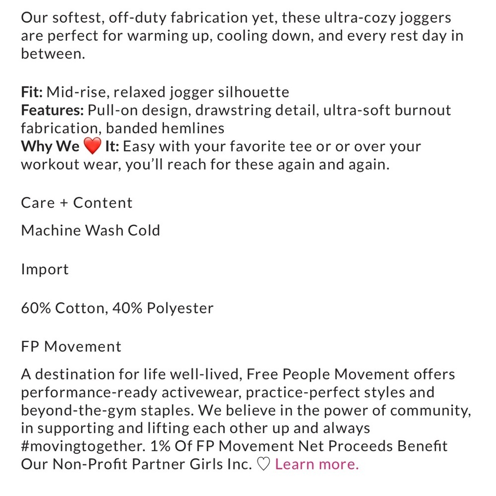 Free People Movement Playbook Peach Sweatpants Joggers With Pockets Small - Picture 2 of 6